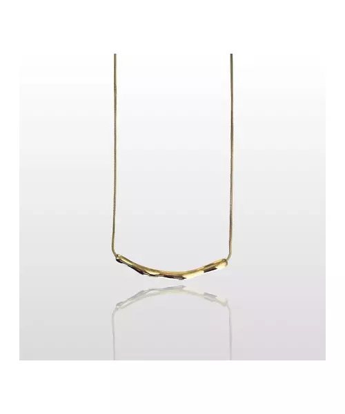 Wavy Bar Necklace - High Quality Stainless Steel & Gold Plated - Silver