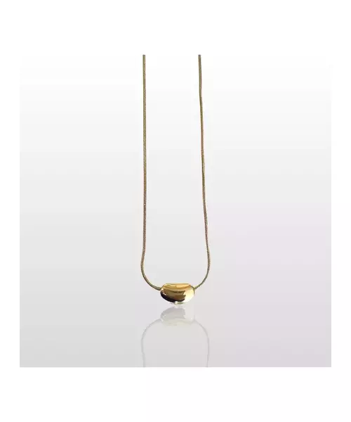 Bean Shape Necklace - High Quality Stainless Steel Gold Plated