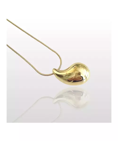 Pear-shaped Necklace - High Quality Stainless Steel & Gold Plated - Silver