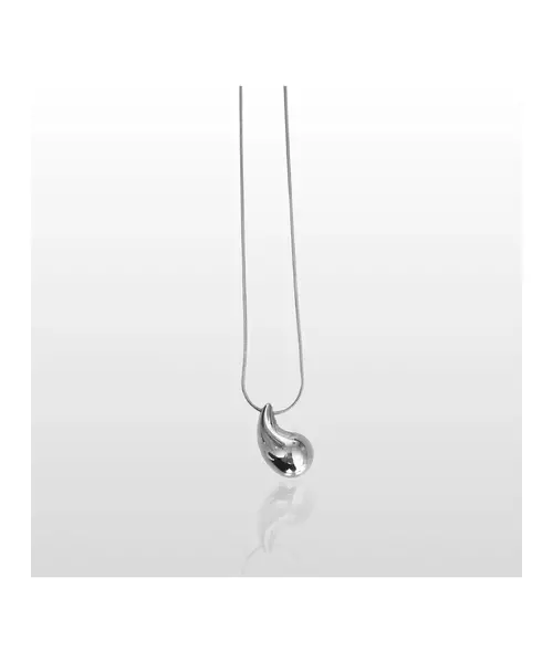 Pear-shaped Necklace - High Quality Stainless Steel & Gold Plated - Silver