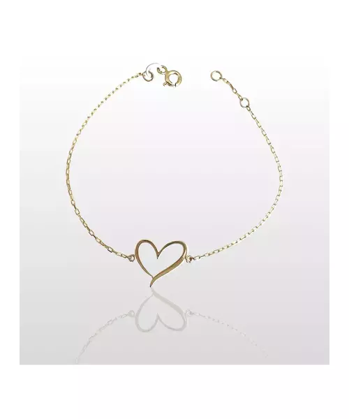 9ct Gold Heart Bracelet