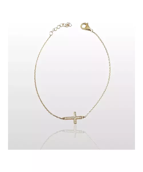 9ct Gold Cross Bracelet