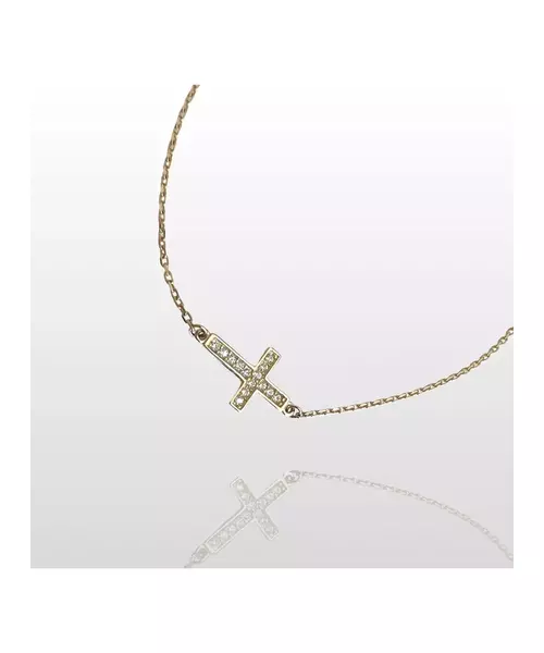 9ct Gold Cross Bracelet