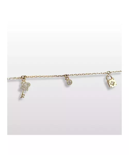 9ct Gold Bracelet with hanging charms