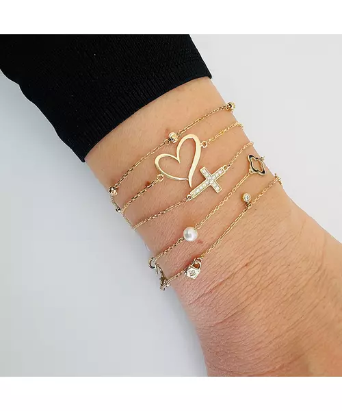 9ct Gold Heart Bracelet