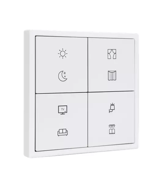 HDL Panel Tile Series 8 Button White HDL-M/PT4RB.1