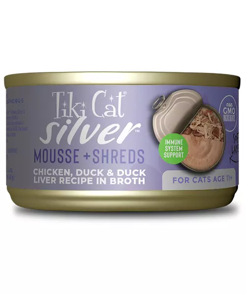SR Cat Silver Chicken&Duck-Mousse&Shreds Can 70gr