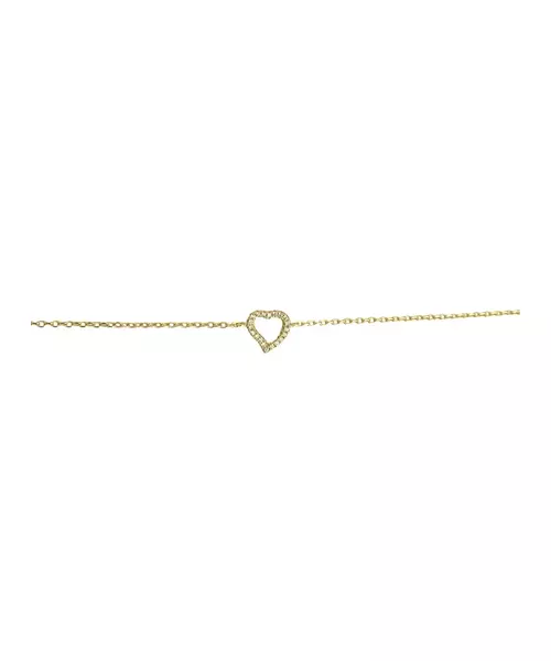 Heart with Zircons Bracelet - Silver 925 (Copy)