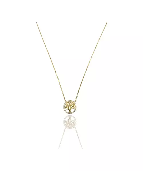 Tree of Life Necklace with Zircons - Silver 925 (Copy)