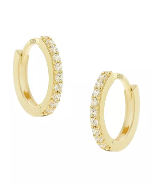 14K GOLD HOOP EARRINGS