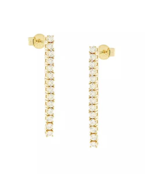 14K GOLD TENNIS EARRINGS