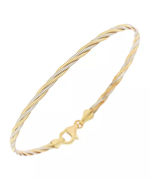 14K DOUBLE TONE GOLD BRACELET