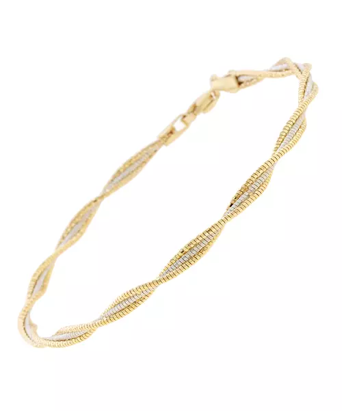 14K DOUBLE TONE GOLD BRACELET