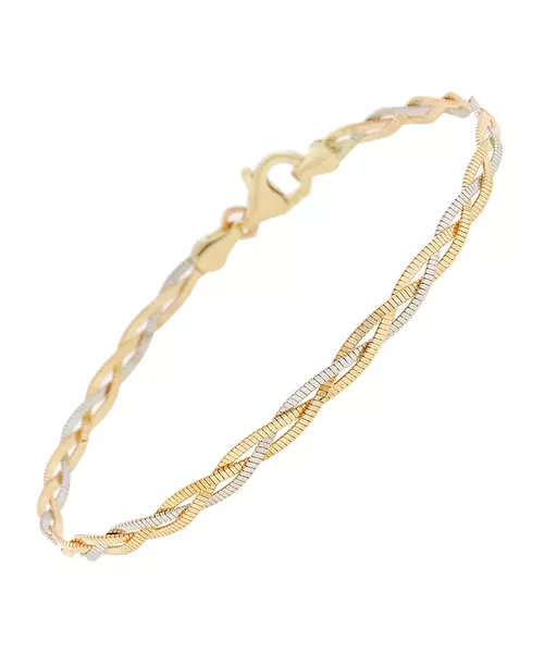 14K DOUBLE TONE GOLD BRACELET