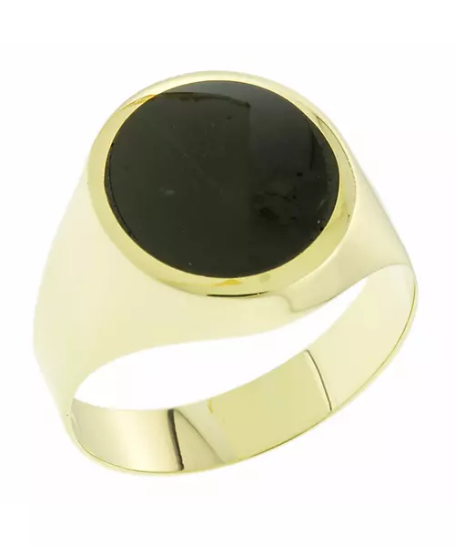 9K GOLD ONYX GENTS RING