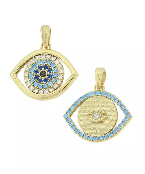 9K EVIL EYE PENDANT