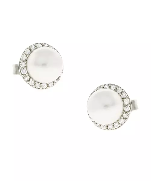 14K WHITE GOLS PEARL EARRINGS