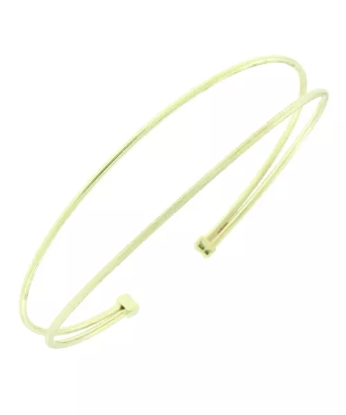 14K GOLD 2 LINED BANGLE BRACELET