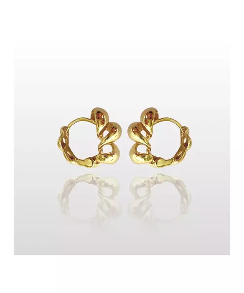 Wavy Bubble Hoops - Silver 925 and Gold Plated - Sterling Silver 925