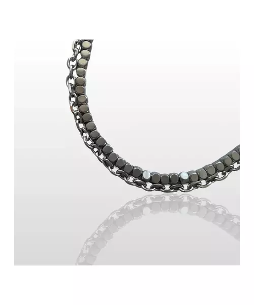 Men's Double Beads Bracelet - Stainless steel