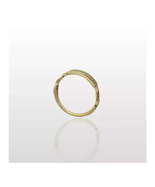 Plate with Zircons Ring - High quality Silver 925 & Gold Plated