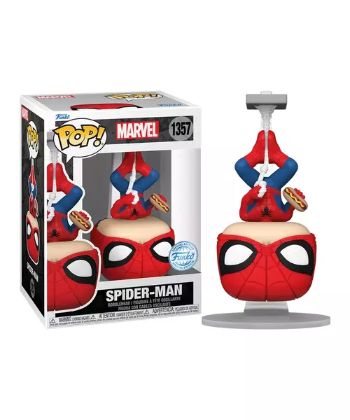 FUNKO POP! MARVEL: SPIDER-MAN WITH HOT DOG (Special Edition) #1357 BOOBLE HEAD VINYL FIGURE