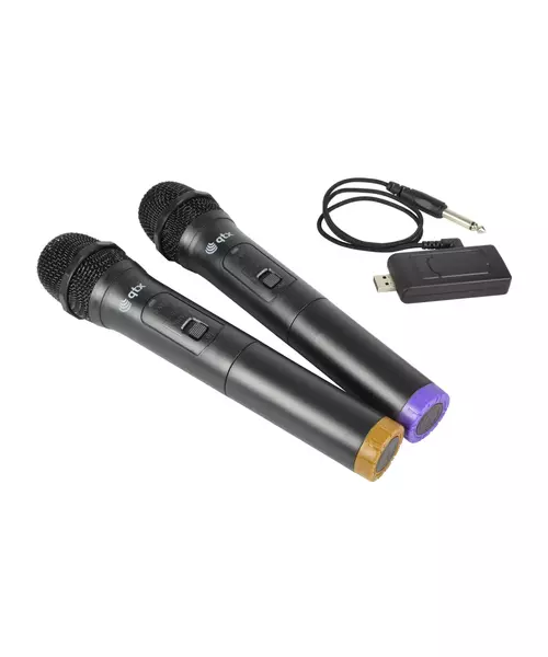 QTX U-MIC Dual Handheld UHF Mic System 171.800UK