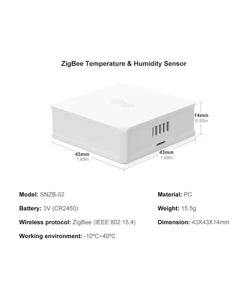 Sonoff SNZB-02 ZigBee Temperature & Humidity Sensor