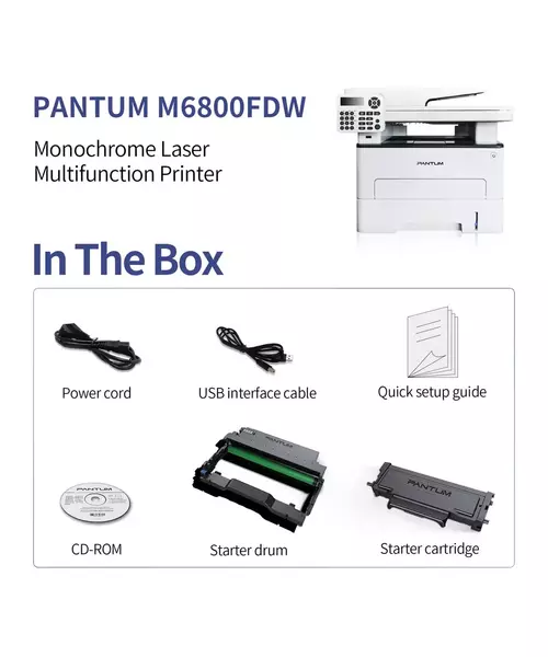 Pantum M6800FDW Fast Mono Laser Multifunction Printer Wi-Fi/Duplex/ADF
