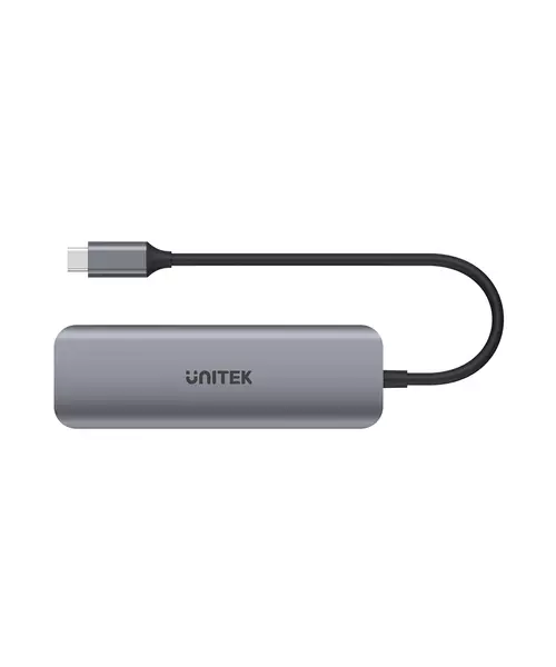 Unitek H1107C Alum Type-C Hub 3x USB3.1/SD/PD100W Hub Space Grey