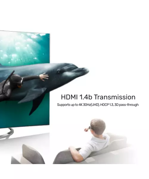 Unitek V1109A 4K HDMI Splitter 1 In-4 Out Black/Space Grey