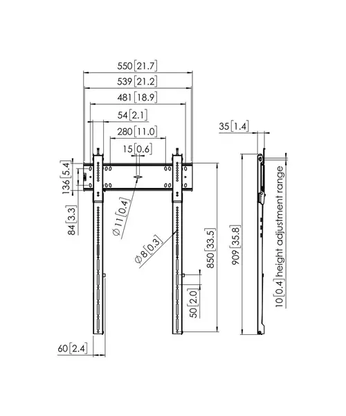 Vogels PFW6815 Professional PORTRAIT Mount up to 100''