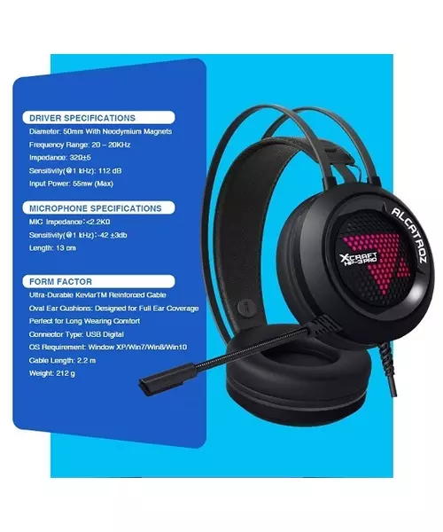 Alcatroz X-Craft HP-3 PRO USB Headset