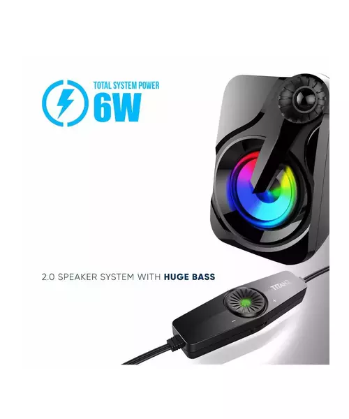 SonicGear Titan2 2.0 USB Speakers 12W 7LFX