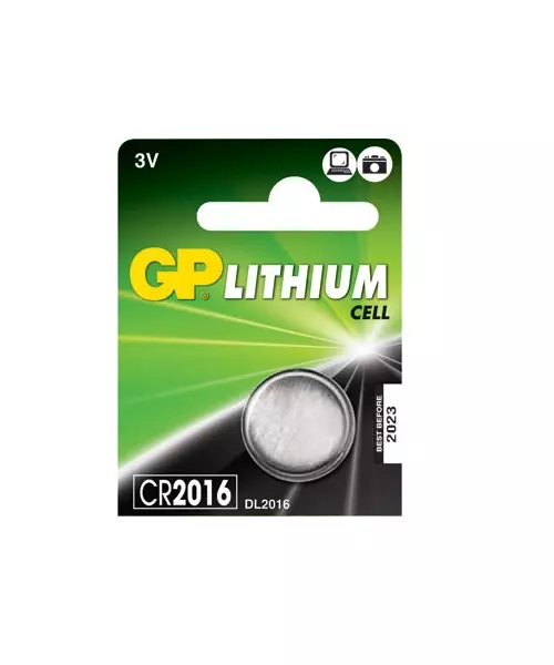 GP Lithium Button Cell CR2016 3V/80mAh 656.260UK