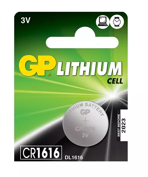 GP Lithium Button Cell CR1616 3V/55mAh 656.776UK
