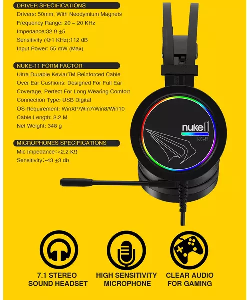 Armaggeddon Nuke 11 7.1 Pro-Gaming Headset