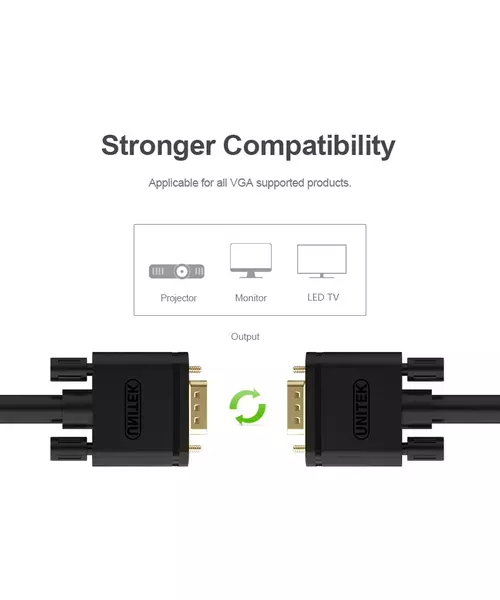 Unitek Y-C504G VGA to VGA Cable 3.0m