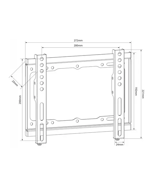 AV:link SF201 Fixed TV Wall Bracket 200x200 129.540UK