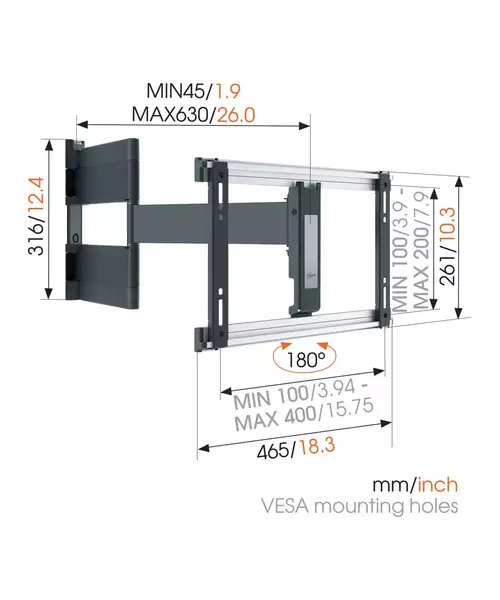 Vogels THIN546 OLED TV Wall Support 2 arms 40-65''