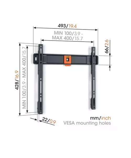 Vogels TVM1403 Fixed TV Wall Mount 32-77'' Black