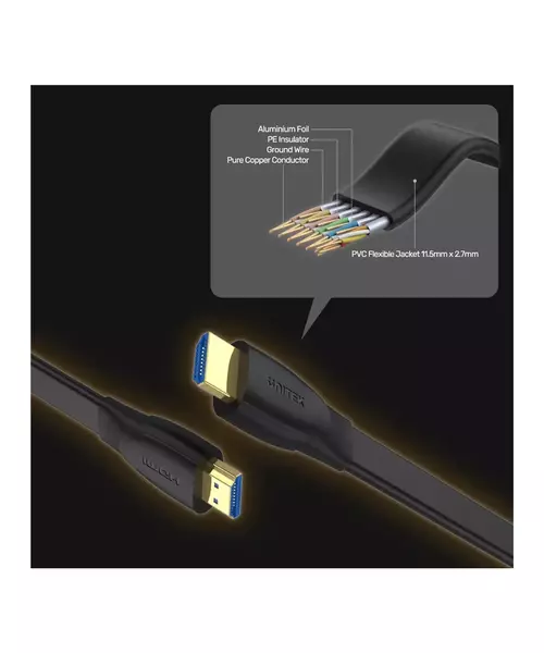 Unitek HC HDMI to HDMI Flat Cable 5.0m C11063BK-5M