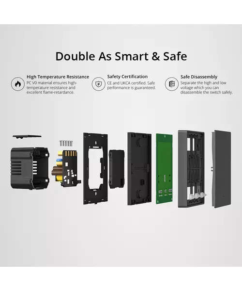 Sonoff M5 UK 2C (2 Buttons ) WiFi Smart Wall Mechanical Switch