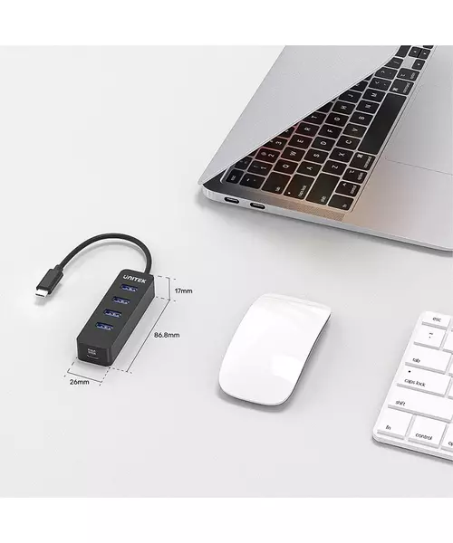 Unitek USB-C Hub 4xUSB-A with USB-C Power Port H1117B