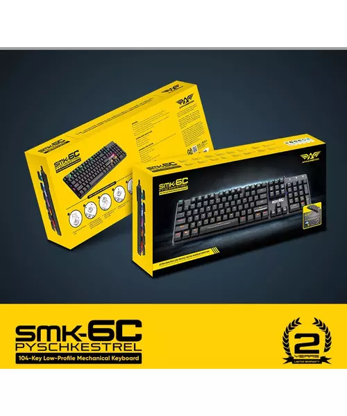 Armaggeddon SMK-6C PSYCHKESTREL Low Profile Blue Switch Mechanical Keyboard
