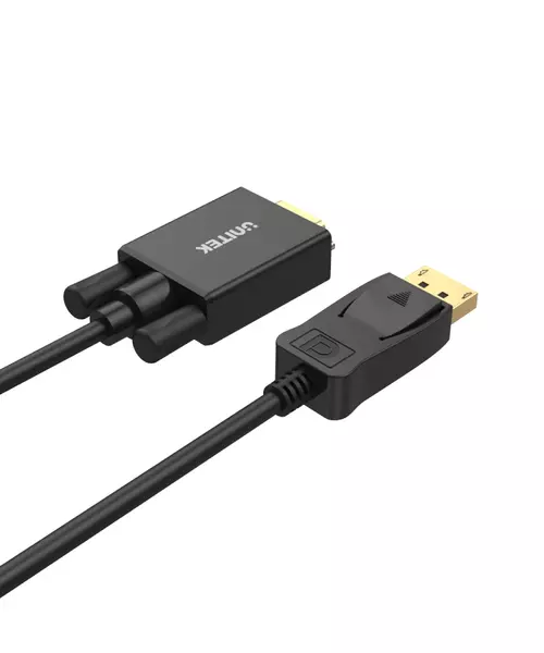 Unitek Y-5118F DisplayPort to VGA Cable 1.8m Black/Gold Plated