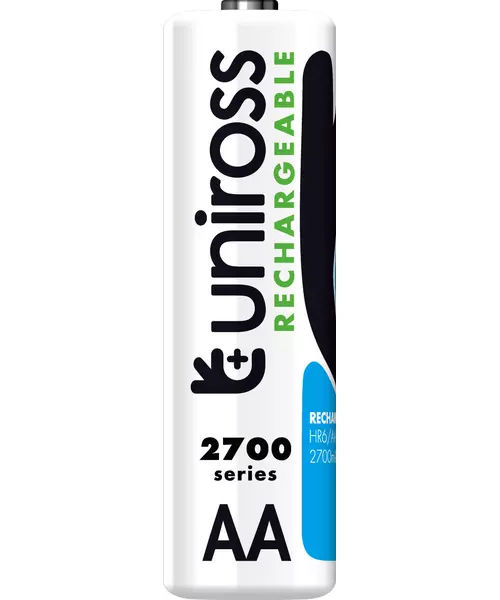 Uniross AA 2700 NiMH Rechargable Batteries 4 Pcs