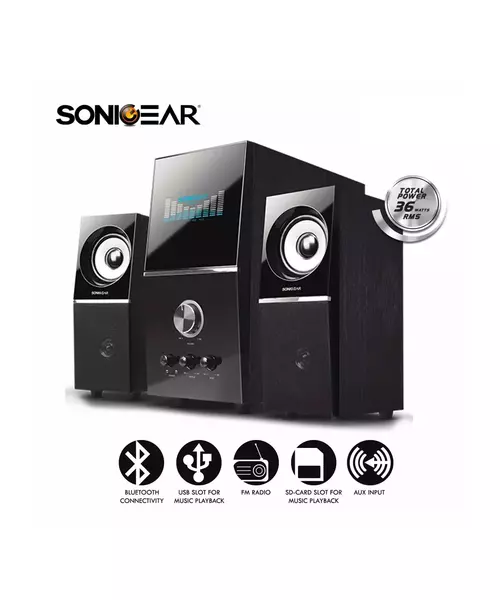 SonicGear EVO5 Pro BTMI 2.1 USB/BT/FM Speakers 72W