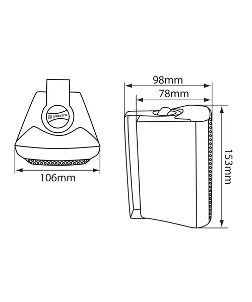 Adastra BC5V 5.25'' 30W Speakers Black 952.715UK