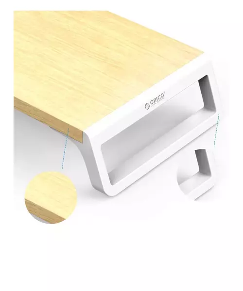 Orico Stand Monitor Solid Wood+ABS White HSQ-M1-WD